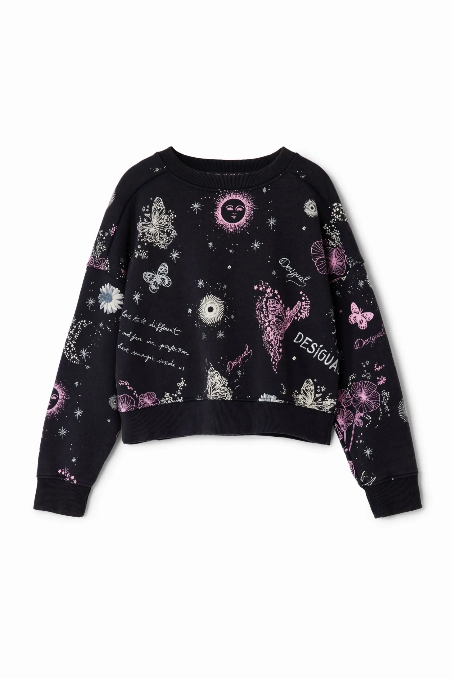 Malhas E Sweatshirts<Desigual Moletom flores universo