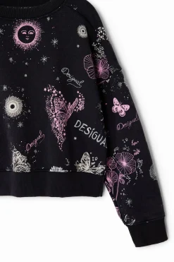 Malhas E Sweatshirts<Desigual Moletom flores universo