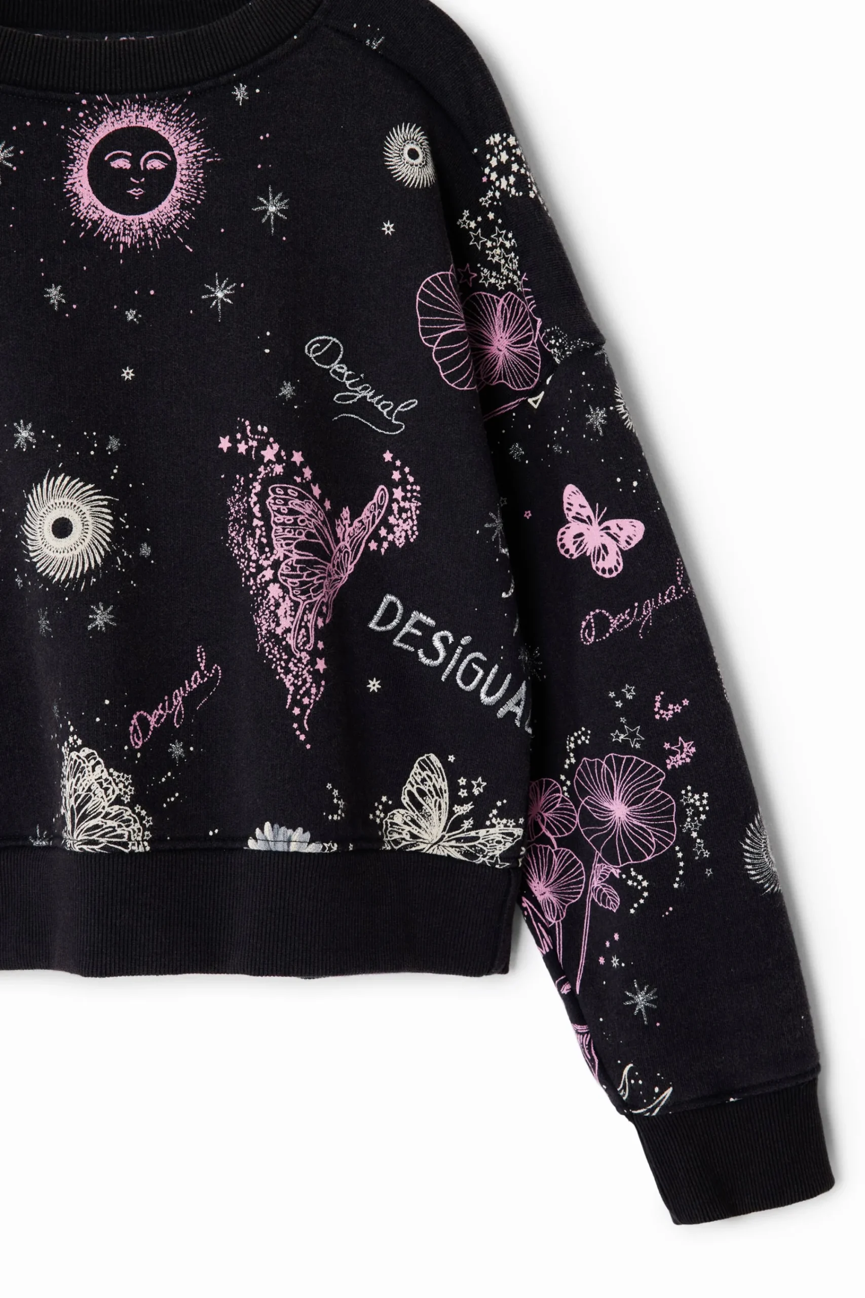 Malhas E Sweatshirts<Desigual Moletom flores universo