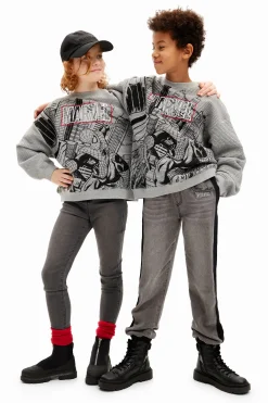 Malhas E Camisolas<Desigual Moletom listrado da Marvel
