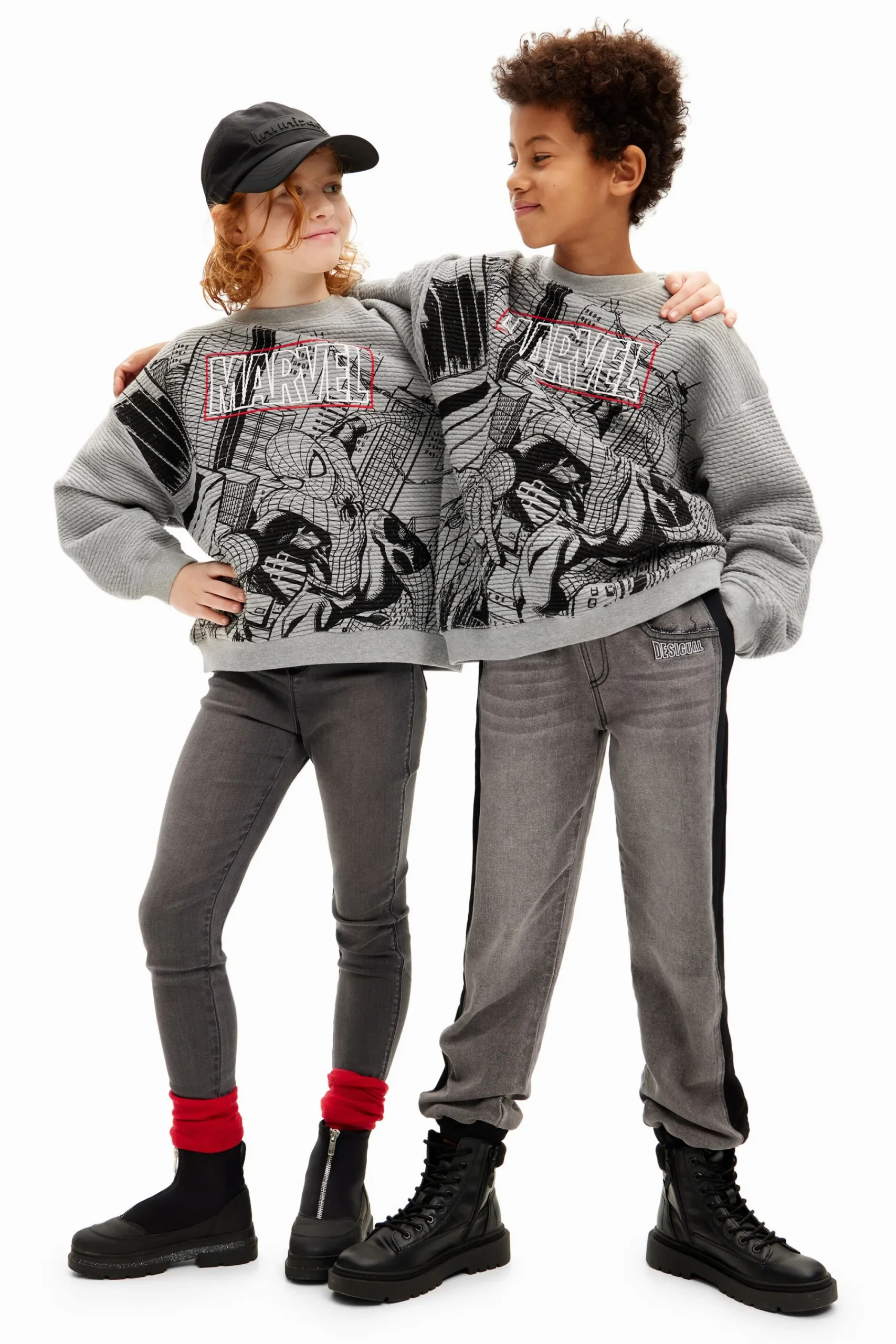 Malhas E Camisolas<Desigual Moletom listrado da Marvel