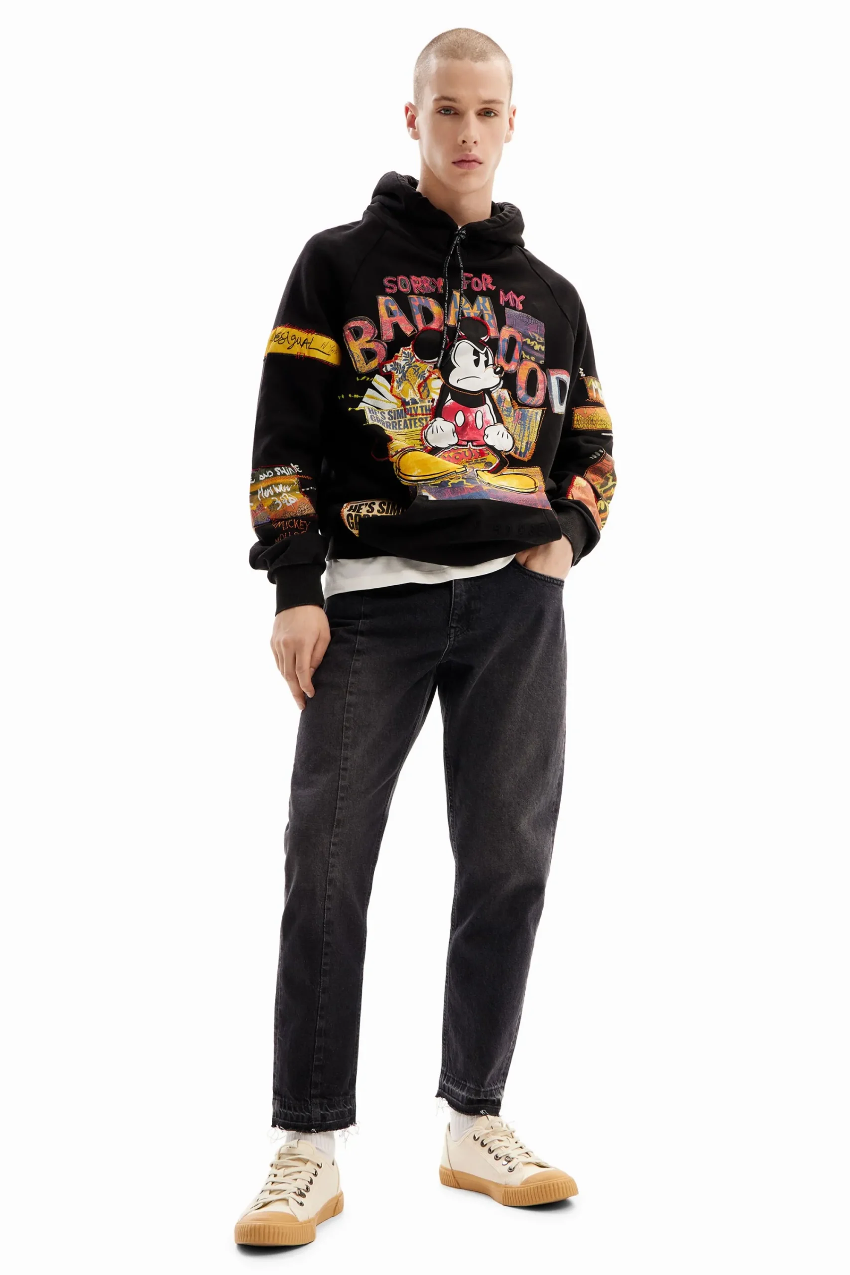 Moletons|Malhas E Sweatshirts<Desigual Moletom Mickey Mouse patchwork