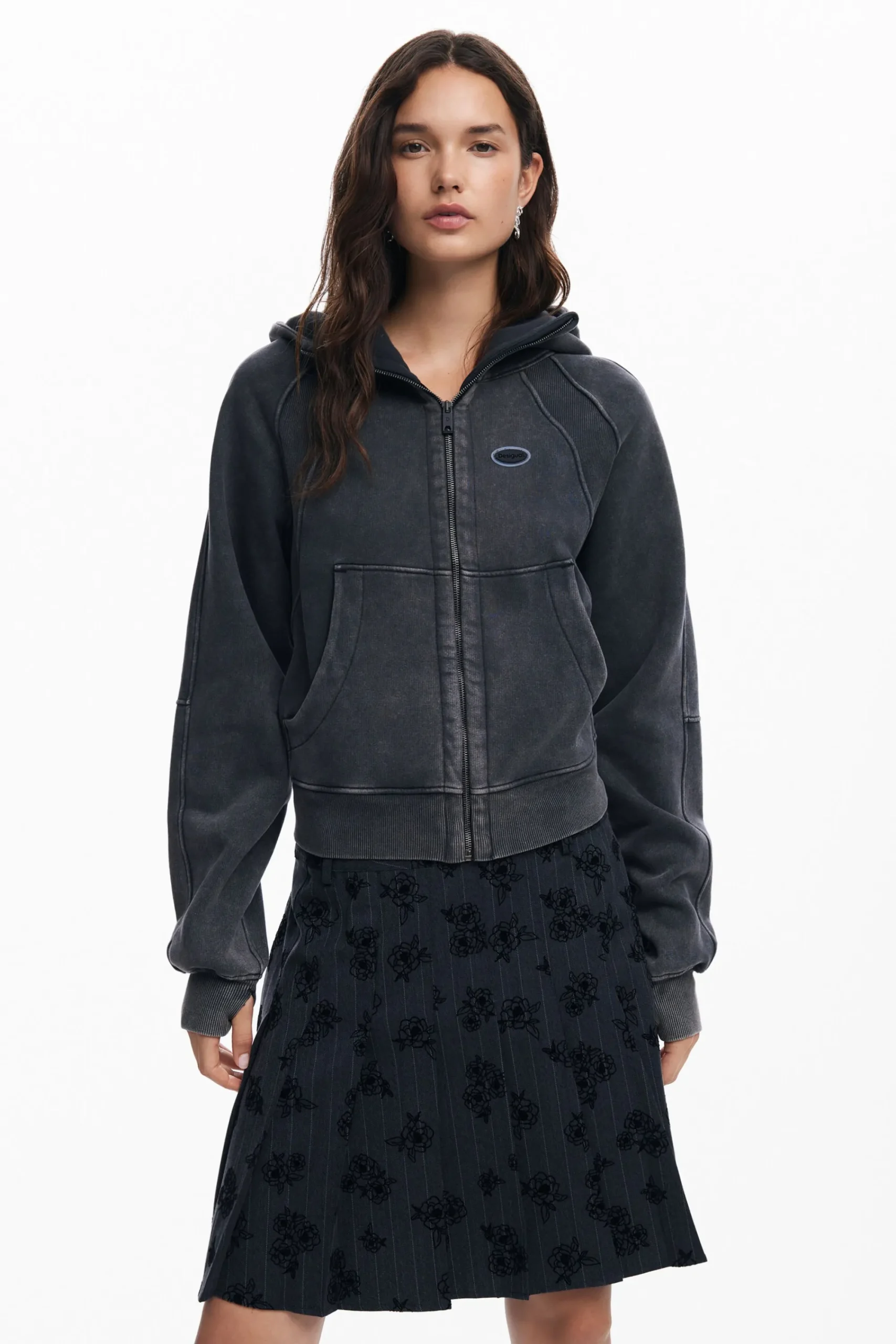 Malha<Desigual Moletom oversized com capuz