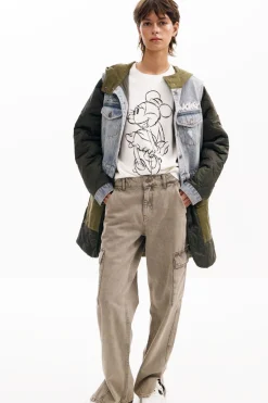 Casacões E Casacos<Desigual Parka híbrida com capuz Mickey