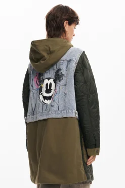 Casacões E Casacos<Desigual Parka híbrida com capuz Mickey
