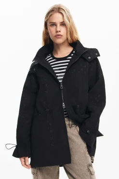 Casacões E Casacos<Desigual Parka impermeável com capuz