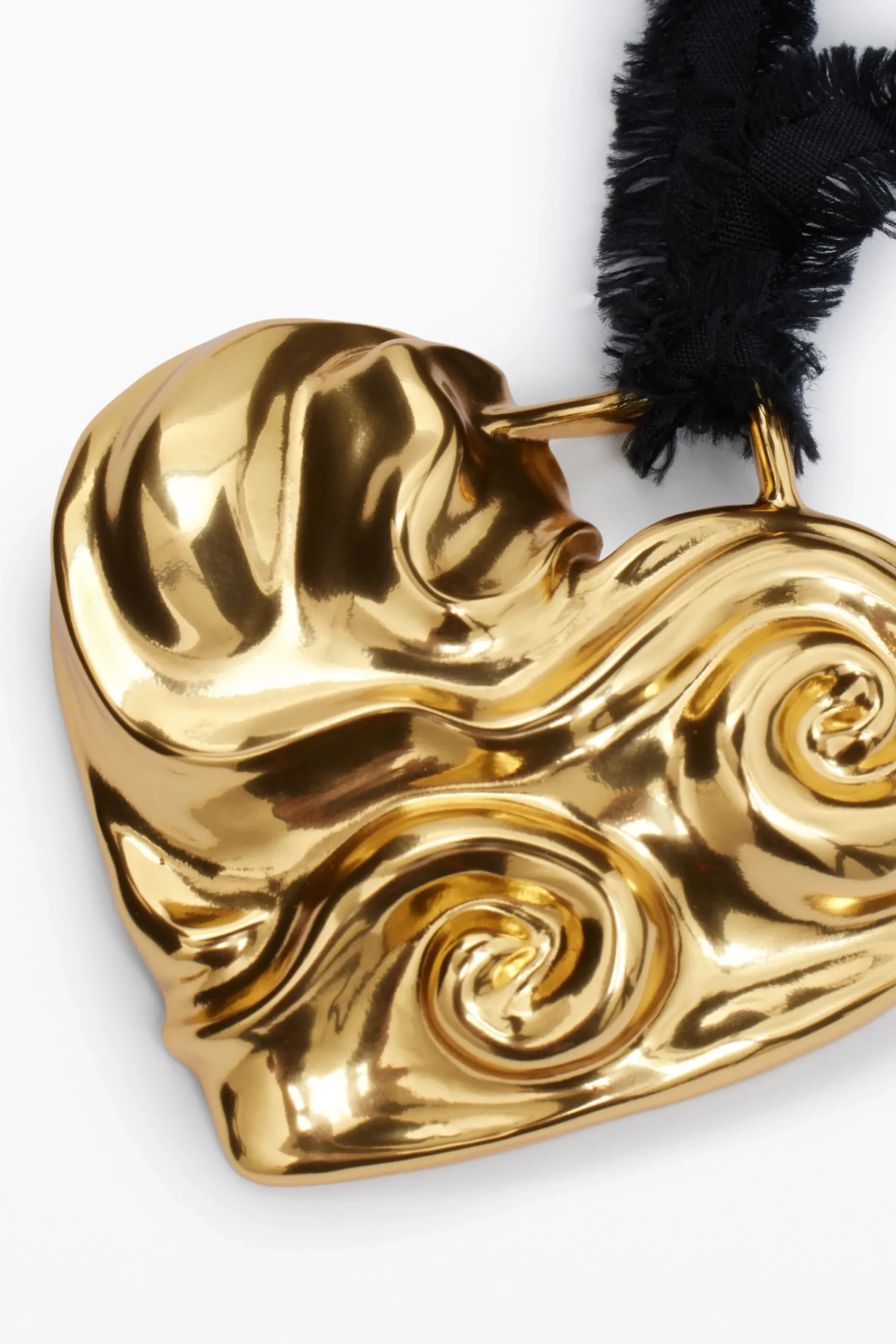 Joalharia<Desigual Pingente coração fita banho de ouro Zalio
