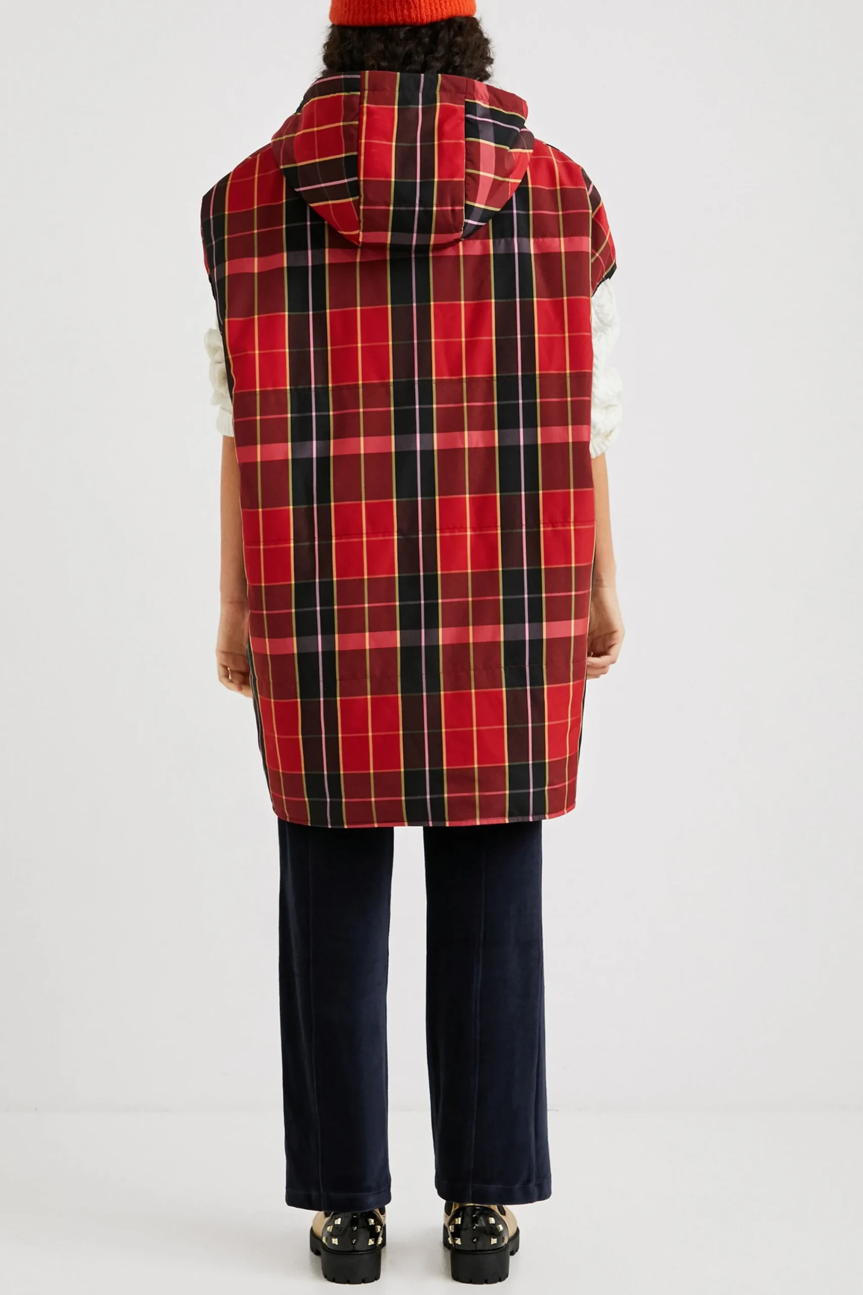 Écharpes E Cachecóis<Desigual Poncho colete tartã