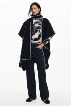 Écharpes E Cachecóis|Ponchos<Desigual Poncho com cachecol