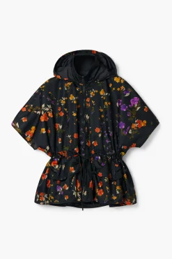 Écharpes E Cachecóis|Ponchos<Desigual Poncho com zíper e pétalas