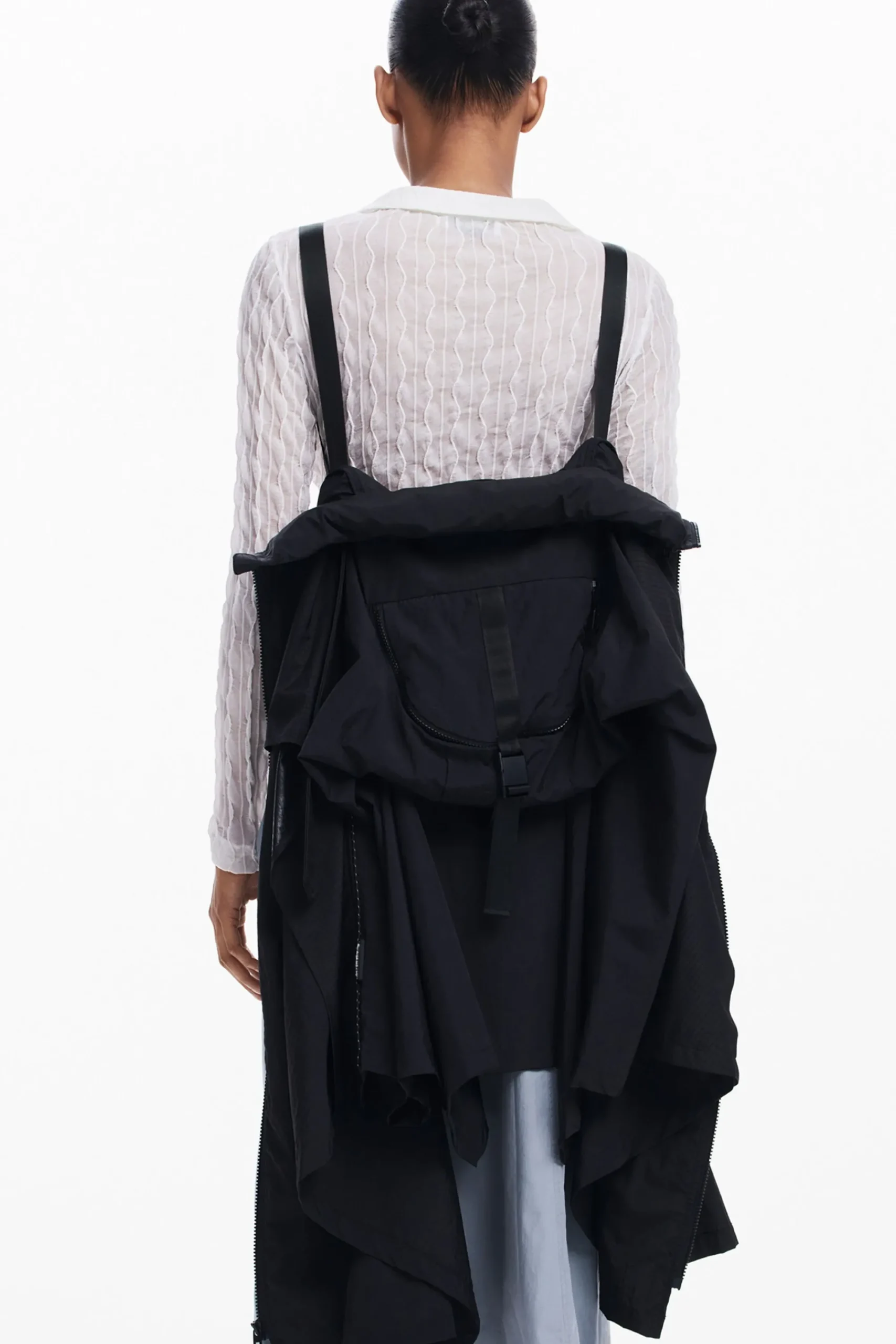 Écharpes E Cachecóis|Ponchos<Desigual Poncho de nylon com bolso