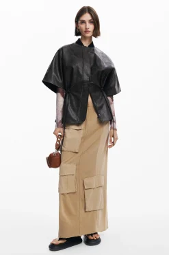 Écharpes E Cachecóis|Ponchos<Desigual Poncho efeito pele