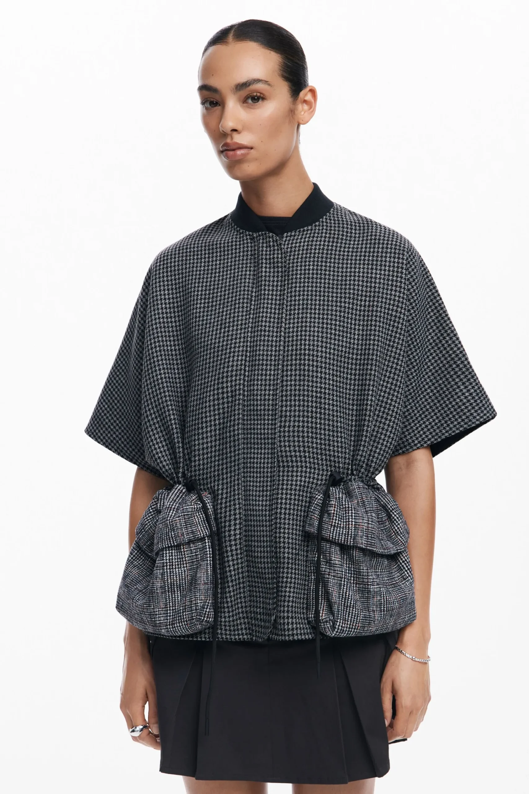 Écharpes E Cachecóis|Ponchos<Desigual Poncho pied de poule
