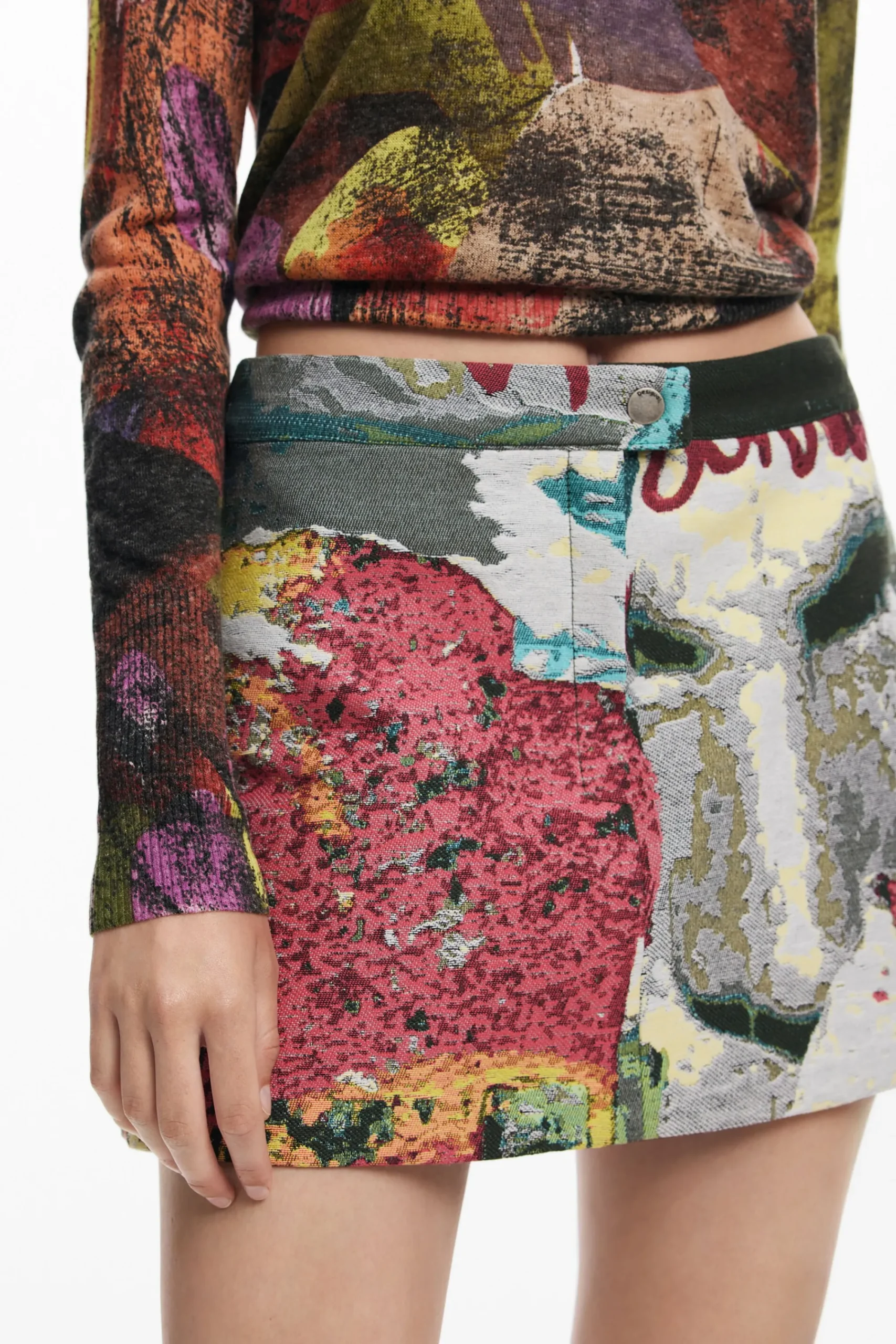 Saias E Shorts<Desigual Saia curta flores M. Christian Lacroix
