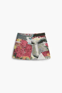 Saias E Shorts<Desigual Saia curta flores M. Christian Lacroix