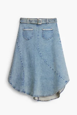 Saias E Shorts<Desigual Saia denim assimétrica
