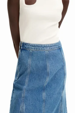 Saias E Shorts<Desigual Saia longa denim