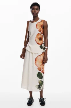 Saias E Shorts<Desigual Saia midi de flores