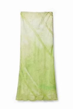 Saias E Shorts<Desigual Saia midi de renda com flores