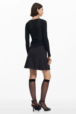 Saias E Shorts<Desigual Saia plissada com cinto