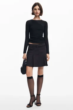 Saias E Shorts<Desigual Saia plissada com cinto