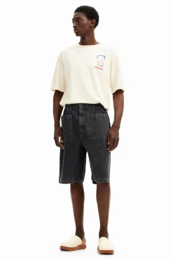 Jeans E Calças<Desigual Shorts de denim com bolsos