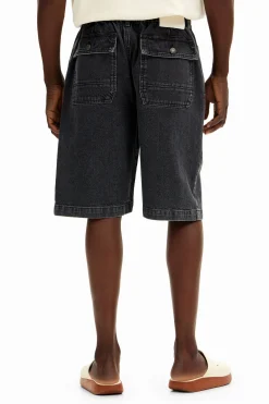 Jeans E Calças<Desigual Shorts de denim com bolsos