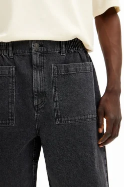 Jeans E Calças<Desigual Shorts de denim com bolsos