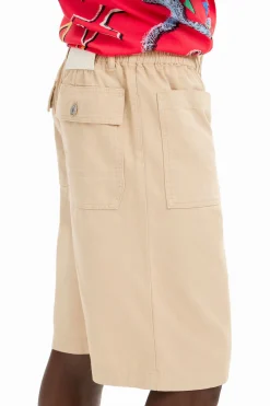 Jeans E Calças<Desigual Shorts lisos com bolsos