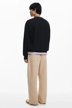 Malhas E Sweatshirts<Desigual Sudadera com bordados em contraste