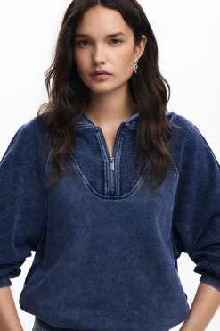 Moletons|Malha<Desigual Sudadera com capuz efeito lavado