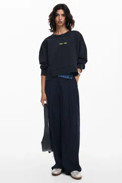 Moletons|Malha<Desigual Sudadera com efeito lavado
