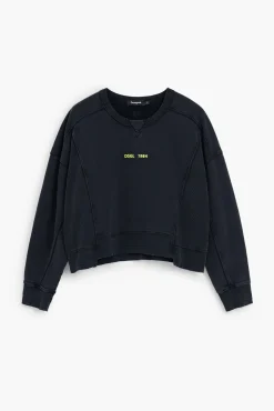 Moletons|Malha<Desigual Sudadera com efeito lavado