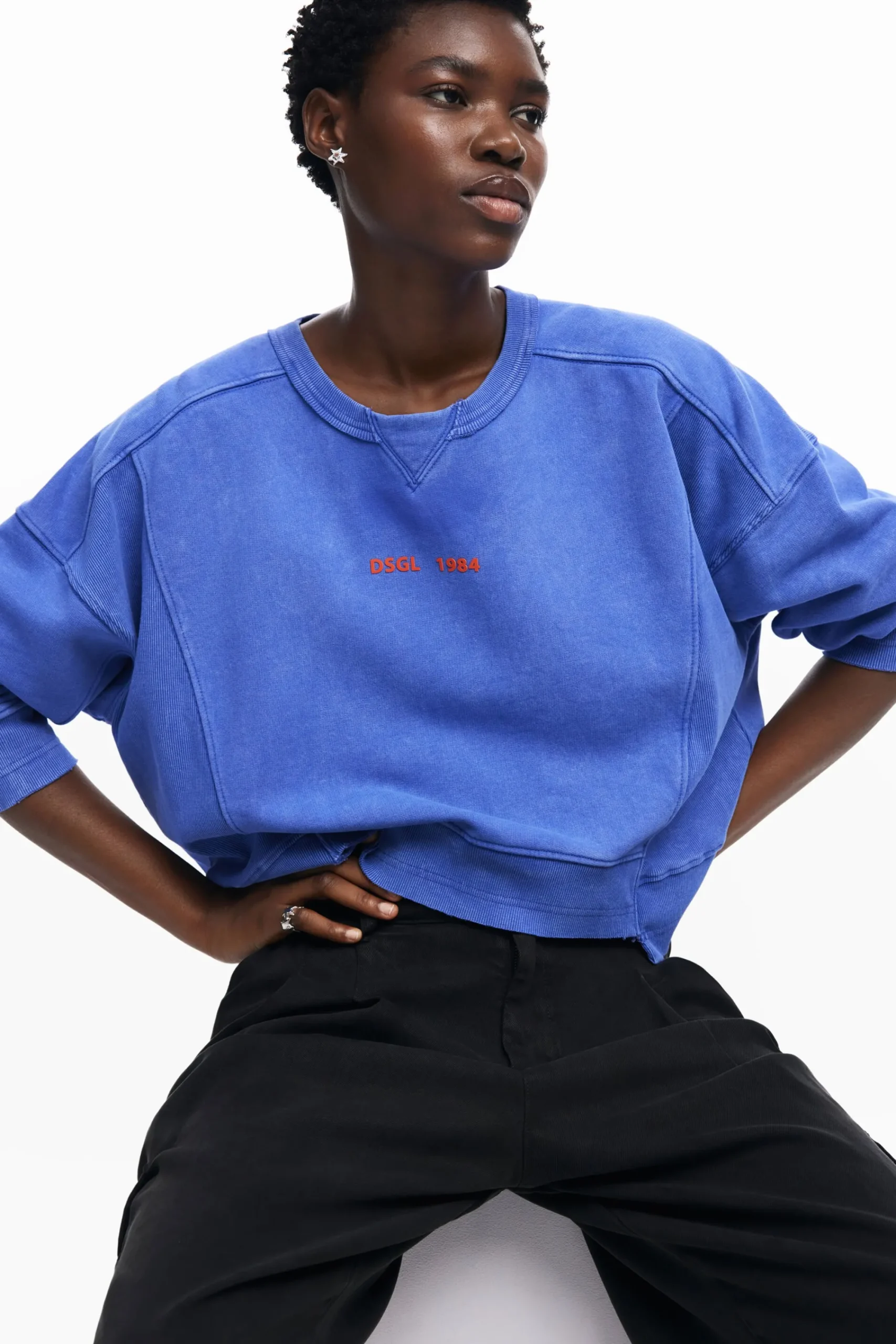 Moletons|Malha<Desigual Sudadera com efeito lavado