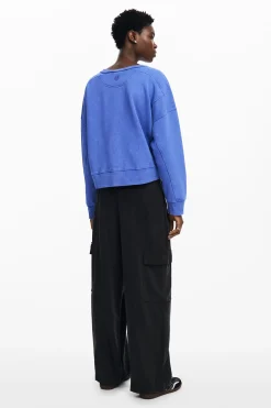 Moletons|Malha<Desigual Sudadera com efeito lavado