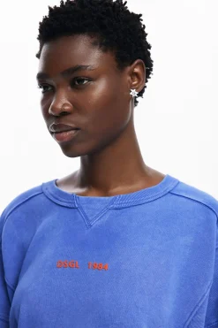 Moletons|Malha<Desigual Sudadera com efeito lavado