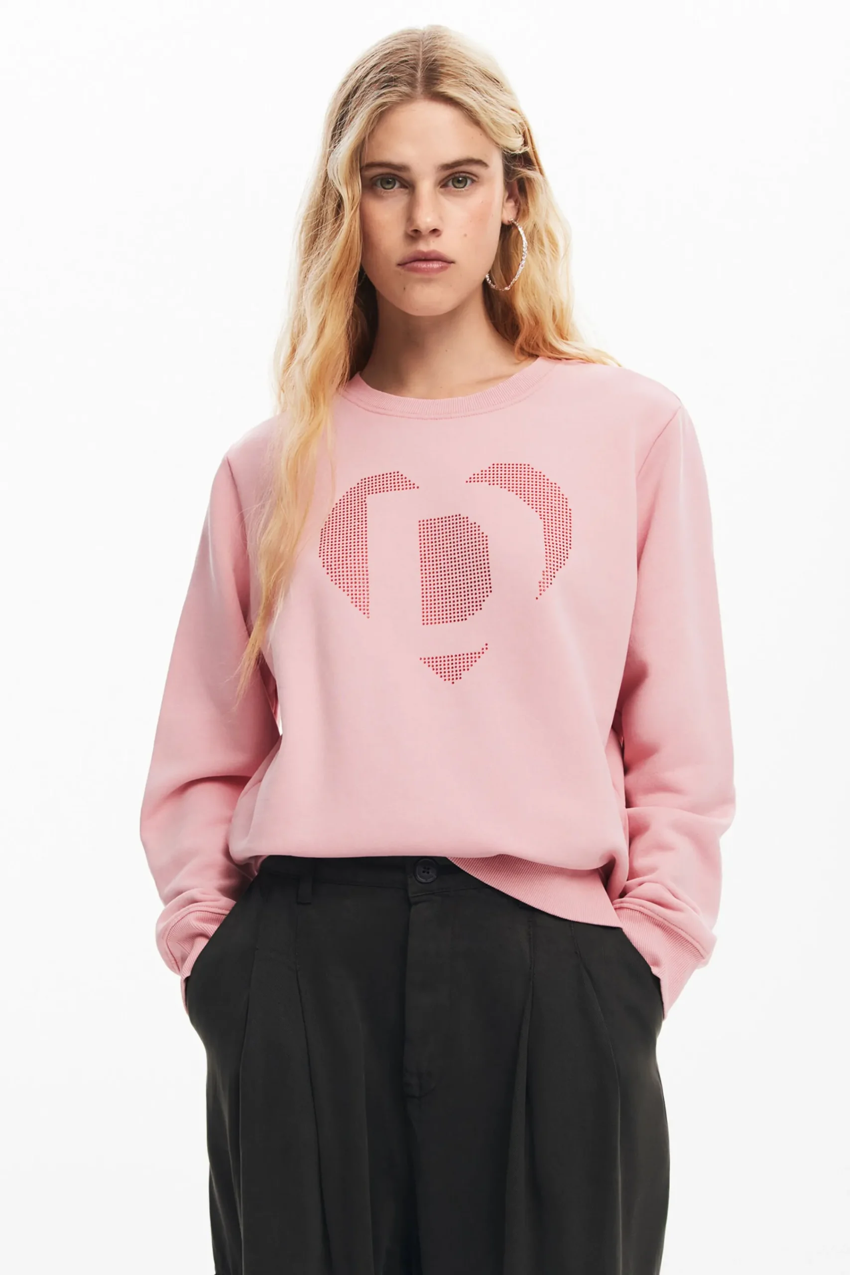 Moletons|Malha<Desigual Sudadera coração