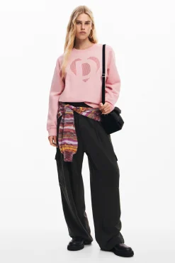 Moletons|Malha<Desigual Sudadera coração