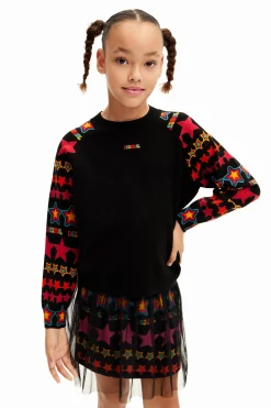 Malhas E Sweatshirts<Desigual Sudadera estrelas