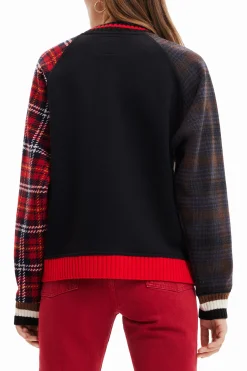 Malha<Desigual Sweatshirt lã tartã