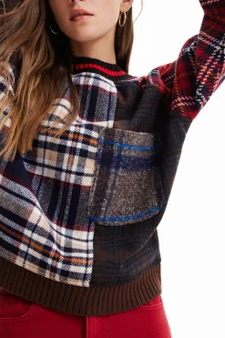 Malha<Desigual Sweatshirt lã tartã
