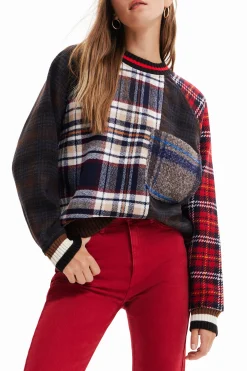 Malha<Desigual Sweatshirt lã tartã