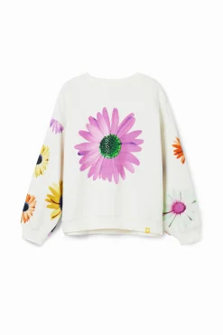Malhas E Sweatshirts<Desigual Sweatshirt oversize margaridas