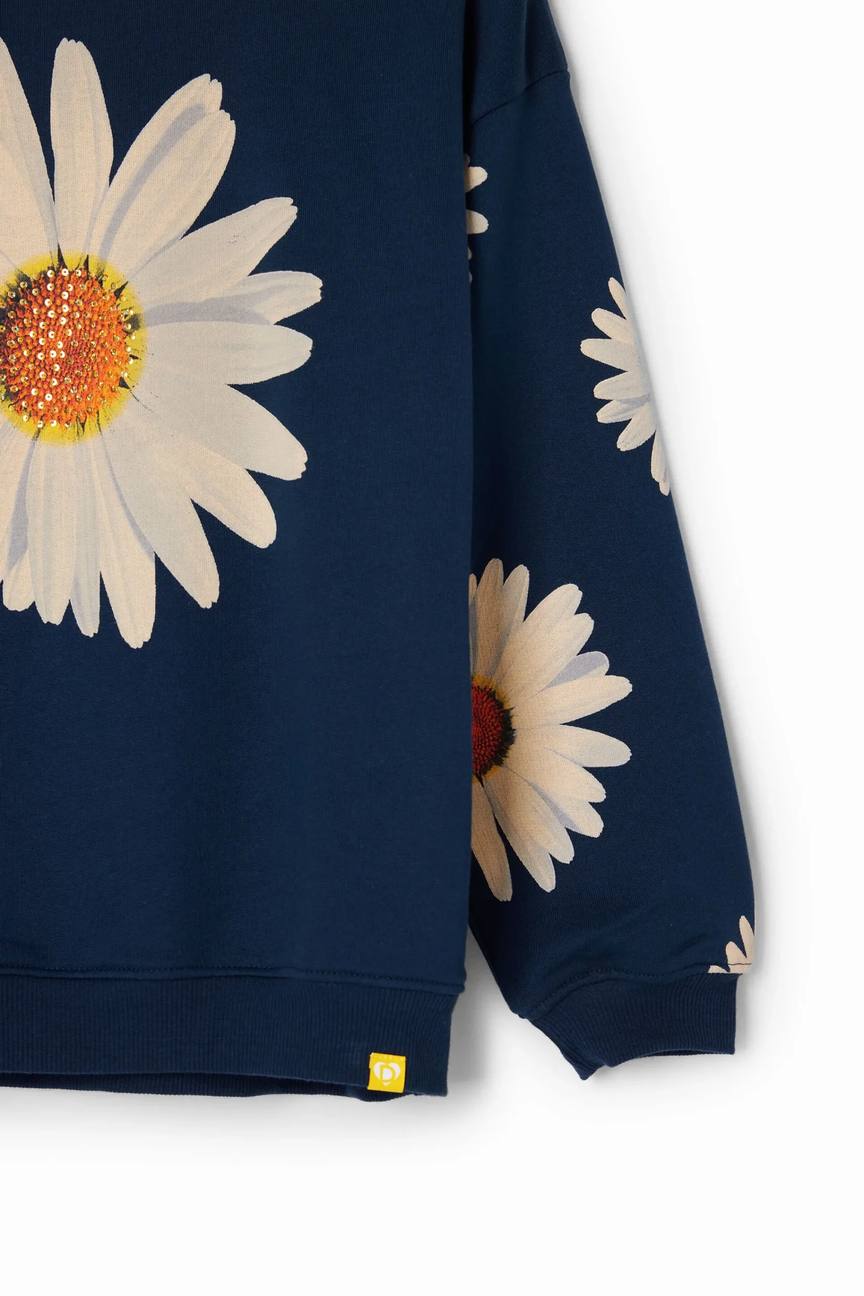 Malhas E Sweatshirts<Desigual Sweatshirt oversize margaridas