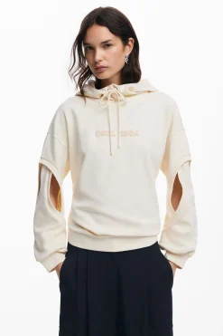 Moletons|Malha<Desigual Sweatshirt oversized com abertura nas mangas