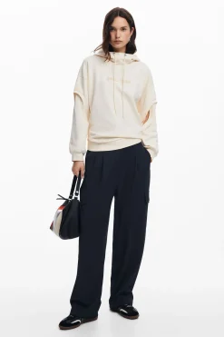 Moletons|Malha<Desigual Sweatshirt oversized com abertura nas mangas