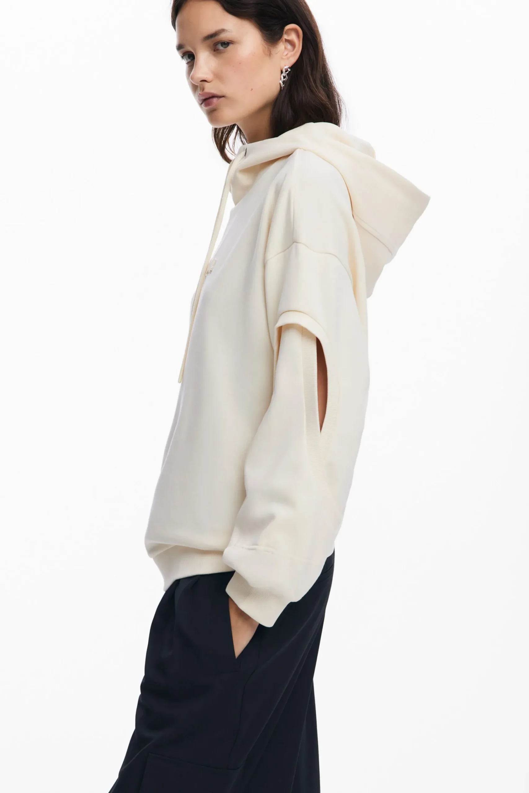 Moletons|Malha<Desigual Sweatshirt oversized com abertura nas mangas