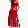 Roupa De Malha|Camisas E Blusas<Desigual Top vermelho com franjas