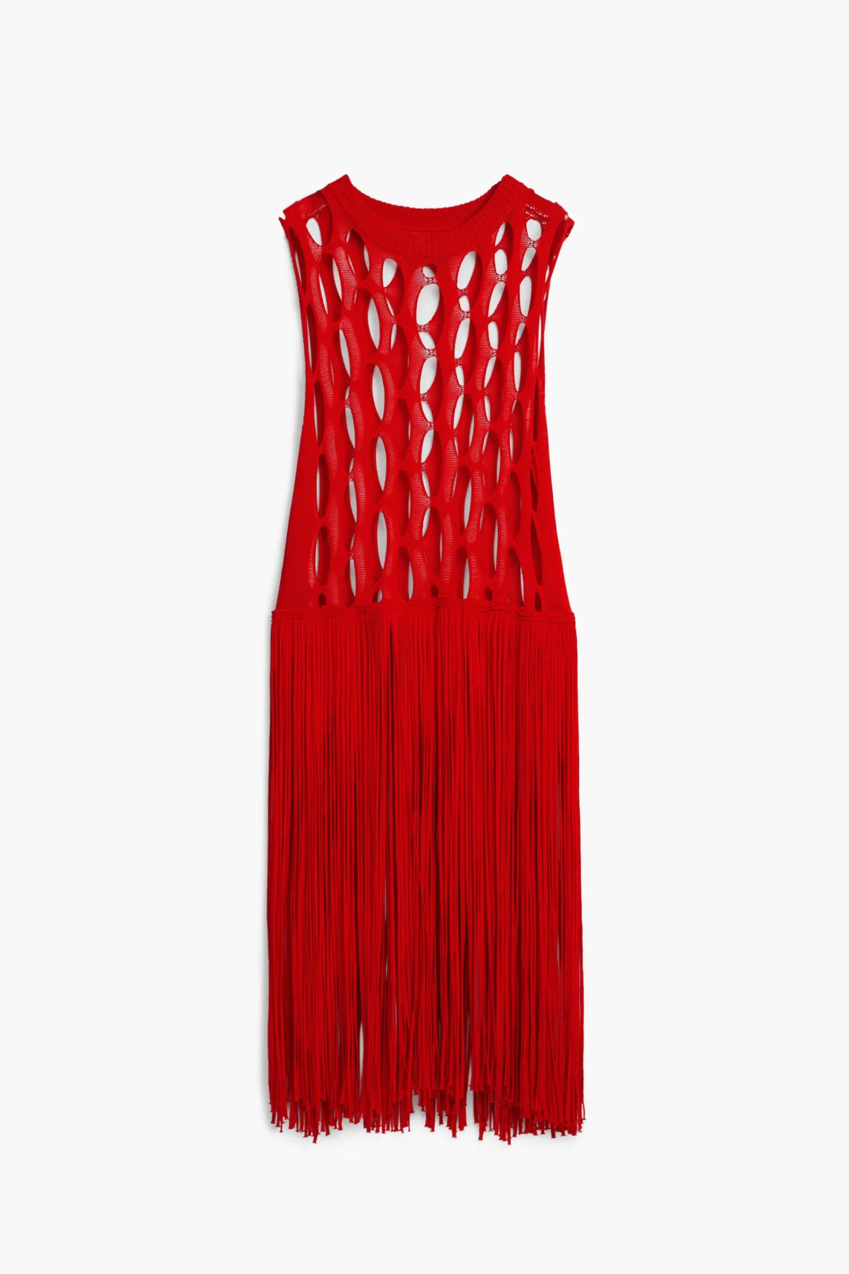 Roupa De Malha|Camisas E Blusas<Desigual Top vermelho com franjas