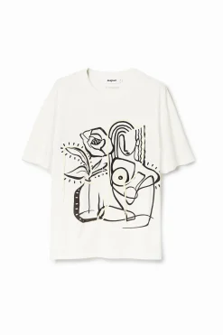 Camisas E Blusas|T-shirts<Desigual T-shirt arty ilustração